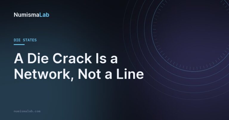 Title card: a die crack is a network, not a line