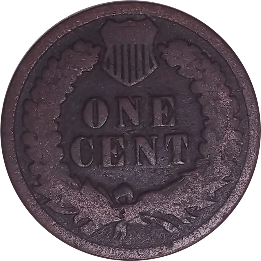 An 1890 Indian Head cent from Jen Mellen's collection after isolation, cut out on its circle; the original photograph is kept unchanged beside it