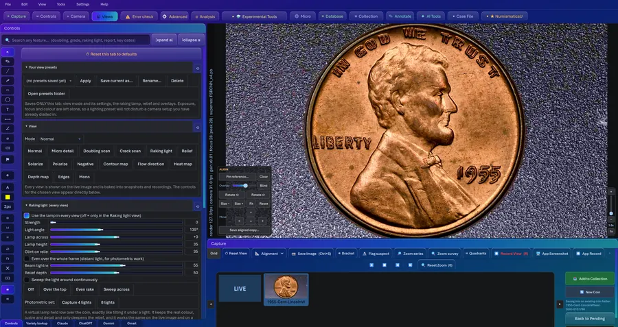 Fifteen view modes, each with its own controls and nothing inert on screen